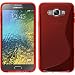 Produktbild PhoneNatic Case für Samsung Galaxy E7 Hülle Silikon rot S-Style Cover Galaxy E7 Tasche + 2 Schutzfolien