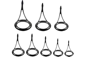 SJLAUX Fishing Rod Guides Sets, Rod Repair Kit Rod Guide Tip Repair Kit, Rod Part Fishing, Spinning Rod Guides Tip Ceramic Guide, Fishing Rod Repair Kit