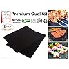 Grillmatte 2er Set Hchste Qualitt Zum Grillen Und Backenbbq Extra Dick 03mm Und Gro 40x45cm Zuschneidbar Aus Silikon Mit Teflon Antihaftbeschichtung Bis 300c Ideal Fr Gas Kohle E Grill Mikrowelle Bac