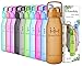 Produktbild HoneyHolly Sports Trinkflasche Wasserflasche - 32oz/1L & 50oz/1.5L - Top klick Open - Non-Toxic BPA Free & Eco-Friendly Tritan- Für Sport im Freien/Outdoor Fitness Training (Braun - 32oz-1L)