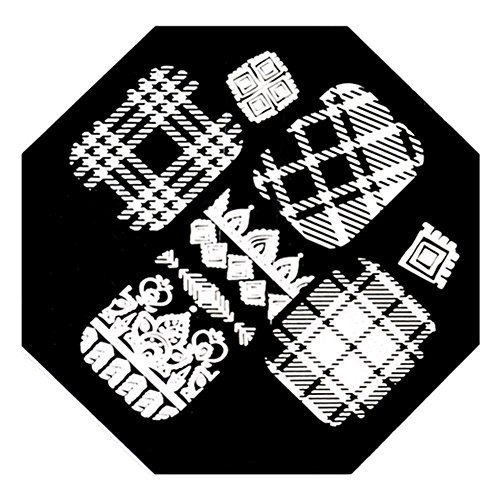 Born Pretty Nail Art Stamping Image Plate Stylish Plaid Stripe Pattern QA96