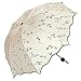 Produktbild Beetest-Sonnenschutz Regenschirm Sonnenschirm mit Aufbewahrungstasche,Damen,Anti UV,Tragbar Falten,Beige