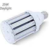 25W E27 Sockel LED Maiskolben Birnen, Tageslicht 6500 Kelvin LED Maislampe Leuchtmittel Ersatz für 150W Glühlampe, Sehr Hell für Garten Werkstatt Küche Esszimmer Ankleidezimmer Straßenbeleuchtung Wohnzimmerlampe Carport Großen Hof