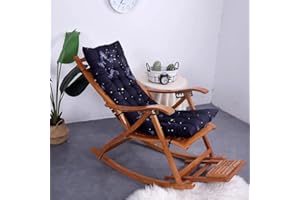 Hoowarm Lounge Rocking Chair Coussin Coussin Bain De Soleil Transat De Jardin Coussin Transat Fauteuil Relax Lounge Épais Pad Coussin De Chaise Longue De Patio Doux Matelas Bain De Soleil