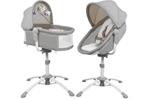 BEBE2LUXE Louna : Cuna bebe multifunción 4 en 1 ( BALANCÍN ELÉCTRICO, TRONA BEBE, MECEDORA BEBE)