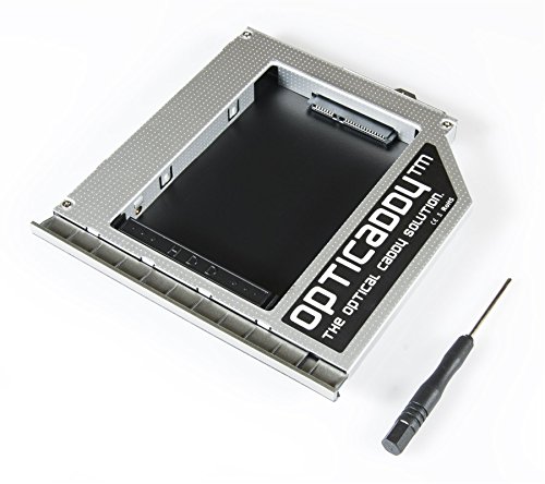 Opticaddy© SATA-3 HDD/SSD Caddy für HP Elitebook 8460p, 8460w, 8470p, 8470w mit Opticaddy OptiSpeed Technologie - ersetzt optisches Laufwerk (original Opticaddy Festplattenrahmen, Einbaurahmen, Adapter)