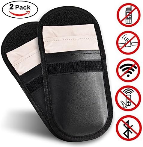 Car Keyless Signal Blocker Case Entry Fob Guard Blocking Pouch Bag Defend WIFI / GSM / LTE / NFC / RF Remotes Control Antitheft Lock Devices Shielding Healthy Cell Phone Credit Card Protection