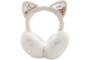 SEDEX Cache Oreille Enfants Licorne Cache-Oreilles Fourrure Fille Mignon Cat Ears Peluche Protege Oreille pour Femme d'Hiver Chaud Chat Earmuffs Mignonne Hiver Plein Air Sport Velo Ski Cadeaux