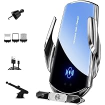 Supporto Telefono Auto Wireless Con Caricabatterie Veloce 15W – Bloccaggio Automatico, Aria