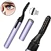 Portable Electric Heated Eyelash Curler Makeup Eye Lashes Pen Style Purple Tool