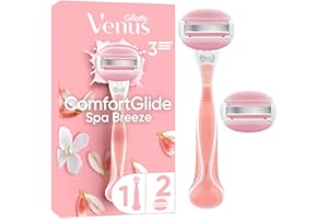 ‎GILLETTE VENUS Gillette Venus ComfortGlide Spa Breeze Women's Razor 2 Replacement Blades Non-Slip Ergonomic Handpiece