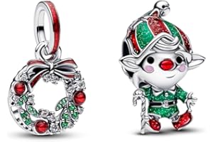 TCZNAF Charms Femmes Pearl Noël Charm Compatible Pour Européen Bracelets Argent Sterling 925