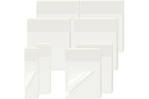JANUIXCO 400 Stück Transparente Haftnotizen - Selbstklebend, Wasserdicht und Leicht zu Beschreiben - Transparent Sticky Notes für Schule, Büro, Zuhause (Vier Größen)