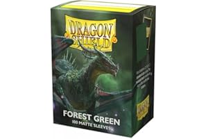 HEART FOR CARDS Dragon Shield Matte, Forest Green 100 Stück Kartenfolien Kartenhüllen Sleeves - für Sammelkarten wie Pokemon Magic - Standardgröße + Heartforcards® Versandschutz