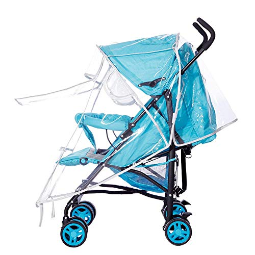 Preisvergleich Produktbild istary Universal Kinderwagen Regenschutz Regenverdeck Regenschutz Sportwagen Buggys Hochwertige Regenhülle RegenAbdeckung Mit Doppel-Reißverschluss Öffnung Sichtfenster PEVA Material Gegen Wind Regen