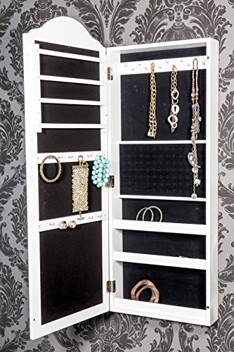 Schmuckschrank mit Spiegel weiss Spiegelschrank *200 - 4