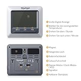 Topop 2 Stücke Barbecue Grill Thermometer Bratenthermometer Ofenthermometer und Digital Zeitmesser mit großem LCD-Display, 304 Edelstahl-Sonde, BBQ Smoker Thermometer für das Kochen, Indoor / Outdoor-Grill, Backofen / Fleisch / Pute / Steak - 