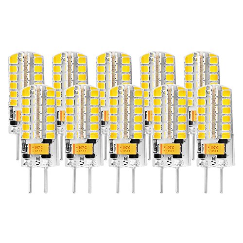 Sunix 10pcs 5W GY6.35 LED, 48 2835 SMD LED, 270-300lm, Oscurabile, bianco caldo, 3000K, 360 gradi angolo del fascio, silicone Corn lampadina LD873