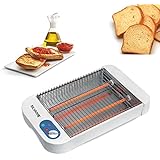 Tostadora horizontal 600W electrica 6 niveles de temperatura bandeja migas