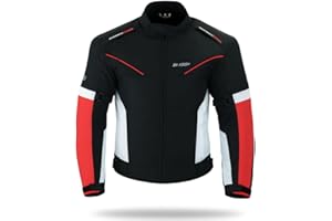 BI ESSE Giacca da Moto Giubbino Impermeabile con Protezioni CE Sfoderabile Con Ventilazione Integrata 4 Stagioni
