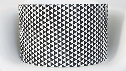 Lampshade in a black and white geometric triangle fabric, handmade lampshade, nursery, children's room, baby
