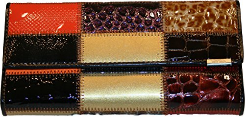 Preisvergleich Produktbild Geldbörse Damen Exklusive Patchwork Brieftasche Handmade