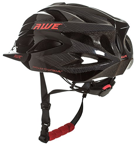 AWE® AWEAir™ In-Mould Helm Erwachsene Männer Straßen-Radsport 58-61cm Schwarz-rot-Carbon - 5