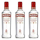  Smirnoff Red No. 21 Premium Vodka Triple Destilled, 3er, Wodka, Alkohol, Alkoholgetränk, Flasche, 37.5%, 500 ml, 713197