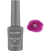 ALIX AVIEN Işıltılı Fuşya Pembe Kalıcı Oje 73-Yoğun Renk Veren Jel Oje 12 ml-Nail UV Gel Polish 73
