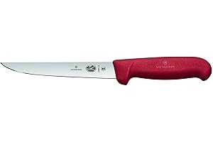 Victorinox, coltello disossatore da cucina Fibrox, manico ergonomico, 15 cm, rosso
