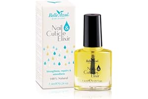 Belle Azul Nail and Cuticule Oil, Huile Réparatrice pour Ongles et Cuticules, Mélange de 6 Huiles Biologiques riches en nutriments, Ongles Sains, Soin essentiel Ongles, 7.4 ml