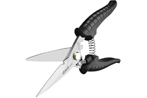 stedi 180mm Ciseaux Ciseaux Multi-Usages De Haute Performance Avec Lames Finement DenteléEs En Acier Inoxydable Au Carbone - Coupe Facile Des CâBles éLectriques, Entaille, Isolation, AntidéRapant