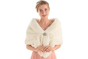 Zoestar - Chal de piel sintética para mujer de los años 20, estolas y mantones, chaquetilla para bodas