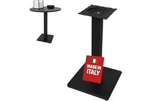MOHOME Gambe per Tavolo Ferro Made In Italy Nero Rotondo Quadrato Stile Moderno Struttura Robusta Base Stabile Solida Piedini Regolatori Tavoli Soggiorno Bar Bistrò Ristoranti Catering