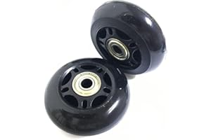 LOTOWELZON Lot de 2 roues de rechange pour valise, roues de patins à roulettes en ligne de 84 mm avec roulements de 8 mm et clés à molettes d'essieux de 35 mm et 40 mm (OD84 x THK24 mm/8,4 x 2,4 cm)