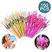 Produktbild Strohhalme 100 Stück-SOWEE Regenschirm Einweg biegbare Trinkhalme Flamingo Knicktrinkhalme für Party Geburtstag Kunststoff Cocktailschirmchen Hawaii Party Deko
