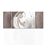 I Colori del Caribe Quadri Moderni Astratti SACRI CAPEZZALI per Camera da Letto Olio su Tela Dipinti A Mano Marrone Alta...