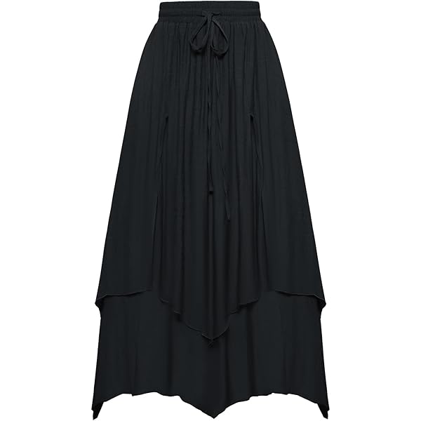 SCARLET DARKNESS Vrouwen Renaissance Maxi Rok Trekkoord Hoge Taille SCARLET DARKNESS Vrouwen Renaissance Maxi Rok Trekkoord Hoge Taille