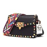 HOHE QUALITÄT COWHIDE & HARDWARE: Unsere kleinen Umhängetasche stilvolle Crossbody-Taschen für Frauen sind aus einem hochwertigen Echtleder gefertigt, um Damen mit der Zuverlässigkeit und Haltbarkeit, die sie wünschen, beim Einkauf für Allzweck-Geldbörsen bieten. Die elegante Umhängetasche wählt hochwertige Hardware aus. Der Glanz ist sehr gut und es wird nicht leicht zu verblassen und zu rosten. Sie können die Länge des Schultergurts leicht anpassen.