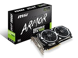 MSI GeForce GTX 1080 Armor OC 8GB Nvidia GDDR5X 1x HDMI, 3x DP, 1x DL-DVI-D, 2 Slot Afterburner OC, VR Ready, 4K-optimiert, Grafikkarte
