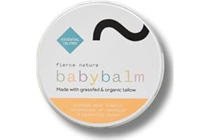 Fierce Nature Baby Balm – Organic Tallow & Jojoba Oil – Infused with Chamomile & Calendula – Natural Soothing Skincare for Babies – Gentle Moisturizer for Sensitive Baby Skin, 100g
