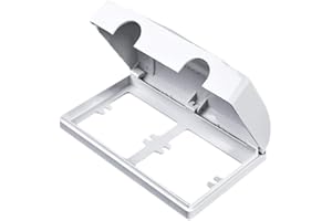 Poetic-House Double Prise électrique Prise Couvercle de la Prise de la Prise de sécurité sûre Prise Double Prise Protecteur Couvre bébé boîte de sécurité Enfant