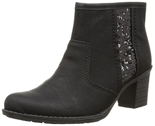 Rieker Z7683, Women's boots, Black (schwarz/schwarz-silber / 00), 6 UK