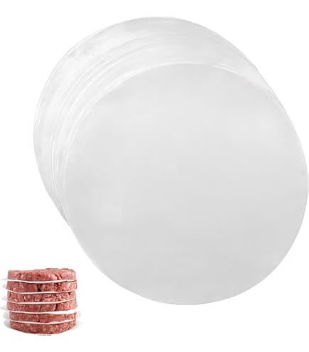 500 Stuks Hamburgerpapier, 11 cm Anti-Aanbakpapier Rond Voor Pannen, Grill - Perfecte Hamburgers en Cheeseburgers