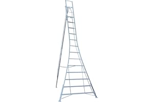 BPS ACCESS SOLUTIONS Garden Master® 3 Leg Fully Adjustable Platform Tripod Ladder | Garden/Orchard Ladder | Auto Locking Clips | Claw Grip Feet | Free Rubber Feet | 150kg Load Capacity | 13 Steps | 4.8m