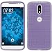 Produktbild PhoneNatic Case für Motorola Moto G4 Hülle Silikon lila Iced + 2 Schutzfolien