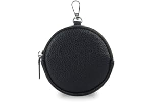 stylx Fashion You WANT Damen Münzbörse aus echtes Leder, kleine Geldbörse mit Reißverschluss, Mini Portemonnaie Coin Pocket für Frauen Mädchen Kinder (schwarz)