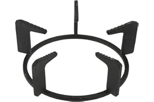 SOLUSTRE Gasherd Aufsatz Gusseisen Wok Ring Anti Rutsch Topf Rack Metall Gaskocher Aufsatzring für Gaskochfelder Gasherd Milk Pot Rack Medizin Pot Bracket Schwarz