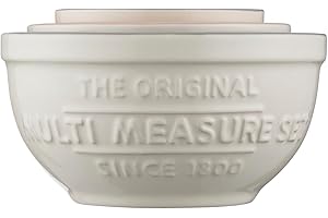 Mason Cash Innovative Kitchen Multi-Measure Set | Measuring Cups & Spoons in 1 | Includes 1, 1/2, 1/3, 1/4 Cup, Tablespoon & Teaspoon