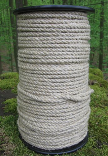 Hanfseil - Hanf-Seil Durchmesser 4 mm - 100 Meter auf Scheibenspule - 100% Naturhanf